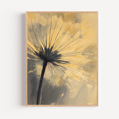 Póster Diente de león - Semillas al viento y luz relajante