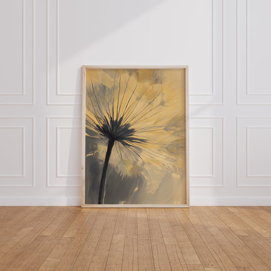 Poster Pissenlit - Graines au vent et lumière apaisante — Vierge - living-room