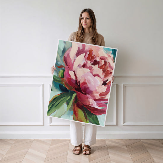 Poster Pivoine - Éclat floral aux couleurs de printemps — Vierge - poster-femme-debout