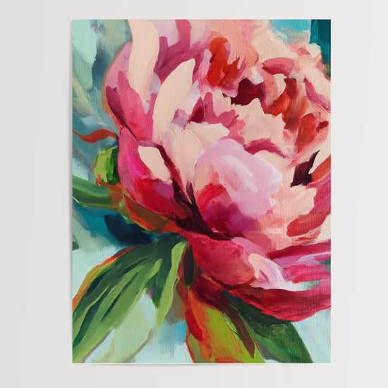 Poster Pivoine - Éclat floral aux couleurs de printemps — Vierge - poster-presentation-produit