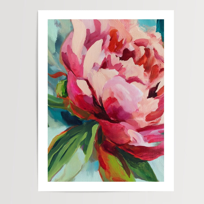 Poster Pivoine - Éclat floral aux couleurs de printemps — Vierge - poster-presentation-produit — passe-partout blanc