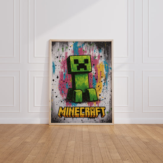 Poster Pixel art - Petite créature joyeuse aux couleurs éclatantes — Vierge - living-room
