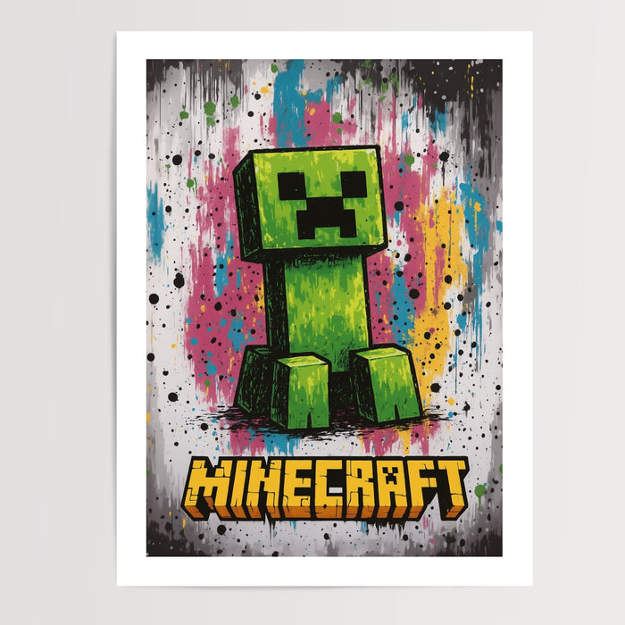 Poster Pixel art - Petite créature joyeuse aux couleurs éclatantes — Vierge - poster-presentation-produit — passe-partout blanc