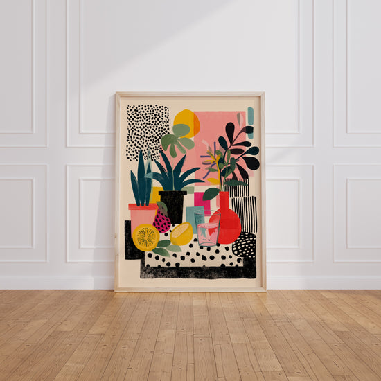 Poster Plantes en pot - Fraîcheur pop aux fruits exotiques — Vierge - living-room
