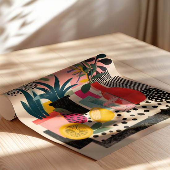 Poster Plantes en pot - Fraîcheur pop aux fruits exotiques — Vierge - poster-enroullé