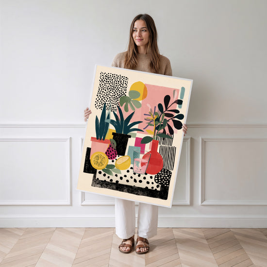 Poster Plantes en pot - Fraîcheur pop aux fruits exotiques — Vierge - poster-femme-debout