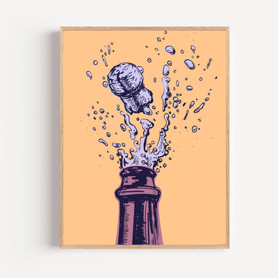 Poster Pop Art orange - Explosion gourmande pour cuisine pleine de vie