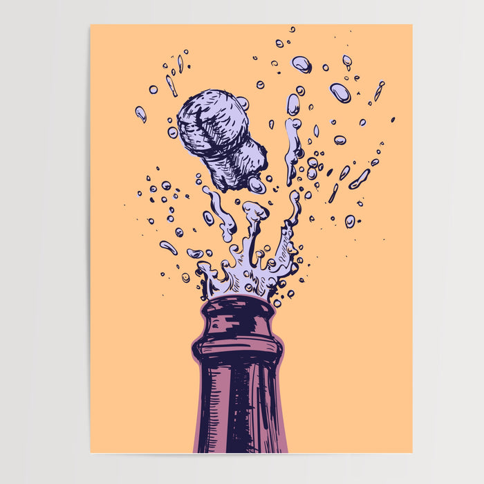 Poster Pop Art orange - Explosion gourmande pour cuisine pleine de vie — Vierge - poster-presentation-produit