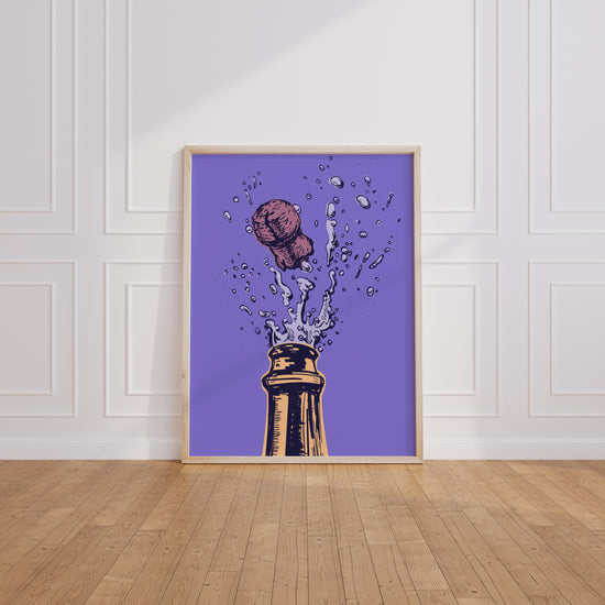 Poster Pop art violet - Une cuisine pleine d'énergie et de gaieté — Vierge - living-room