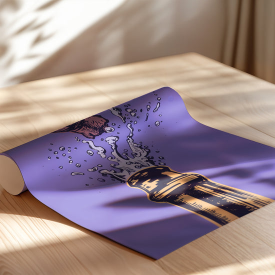 Poster Pop art violet - Une cuisine pleine d'énergie et de gaieté — Vierge - poster-enroullé