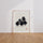 Poster Poussins noirs - Petites boules de plumes à l'encre de Chine — Vierge - living-room — passe-partout blanc