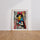 Poster Princesse street art - Portrait rebelle aux couleurs éclatantes — Vierge - living-room — passe-partout blanc