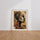 Poster Profil de reine africaine - Or ancestral et motifs wax — Vierge - living-room — passe-partout blanc