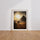Poster Pyramides d'Égypte - Désert doré au crépuscule — Vierge - living-room — passe-partout blanc