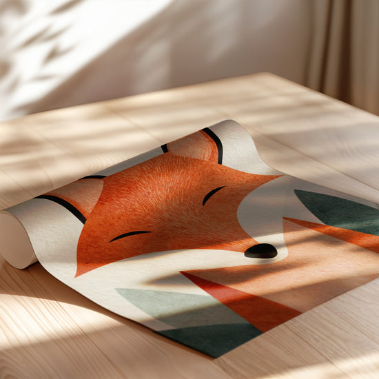 Poster Renard endormi - Tendresse étoilée et douceur apaisante — Vierge - poster-enroullé
