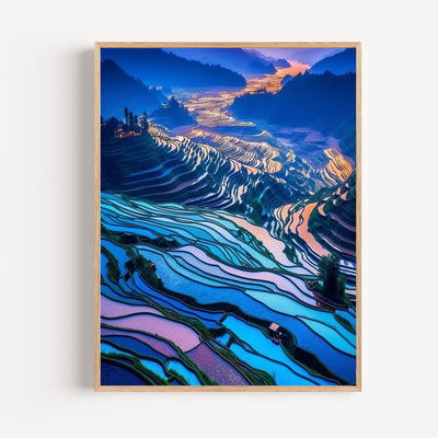 Poster Rizières du Guangxi - Évasion vers un paysage de rêve