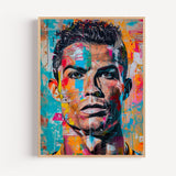 Poster Ronaldo - Portrait street art en couleurs vibrantes