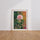 Poster Rose à l'huile - Douceur d'un jardin au soleil couchant — Vierge - living-room — passe-partout blanc
