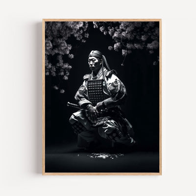 Japanse samoerai poster – Kalmte en kracht van de krijger