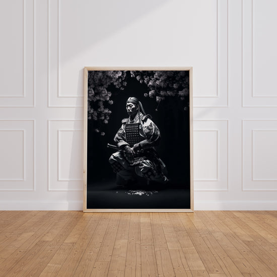 Poster Samouraï japonais - Le calme et la force du guerrier — Vierge - living-room