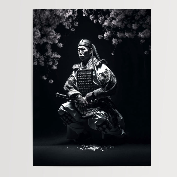 Poster Samouraï japonais - Le calme et la force du guerrier — Vierge - poster-presentation-produit
