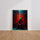 Poster Samouraï - Silhouette silencieuse dans l'ombre rouge — Vierge - living-room