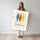 Poster Sardines colorées - Un air de Méditerranée dans la cuisine — Vierge - poster-femme-debout — passe-partout blanc