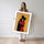 Poster Silhouette d'amoureux - Étreinte tendre en rouge et noir — Vierge - poster-femme-debout — passe-partout blanc