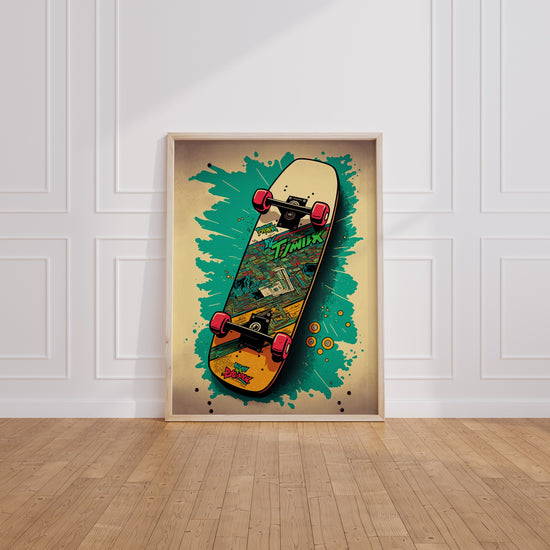 Poster Skate Y2K - Énergie rétro et couleurs pop des années 2000 — Vierge - living-room