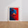 Poster Sonic - Le héros bleu lancé à pleine vitesse — Vierge - living-room — passe-partout blanc