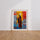 Poster Soufi africain - Silhouette spirituelle aux couleurs d'Afrique — Vierge - living-room — passe-partout blanc