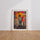 Poster Statue de la Liberté Pop Art - Icône new-yorkaise revisitée — Vierge - living-room — passe-partout blanc