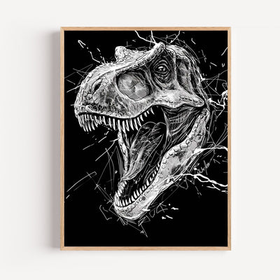 Poster T-Rex - Le grand dinosaure qui fait rugir l'imagination