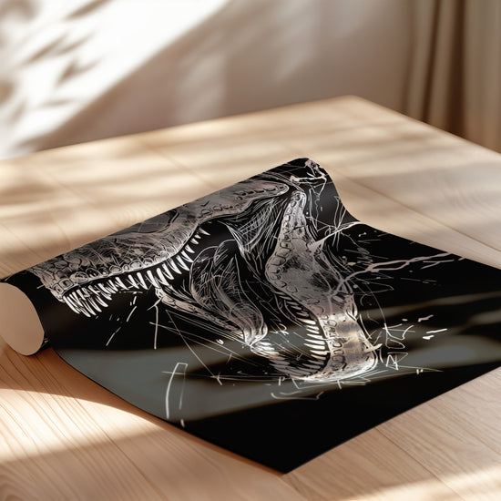 Poster T-Rex - Le grand dinosaure qui fait rugir l'imagination — Vierge - poster-enroullé