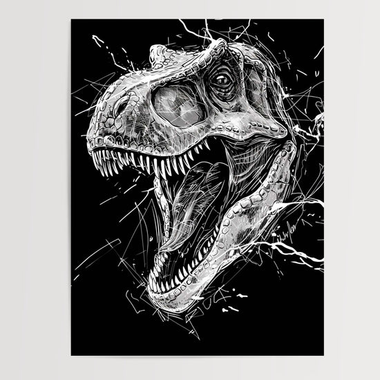Poster T-Rex - Le grand dinosaure qui fait rugir l'imagination — Vierge - poster-presentation-produit