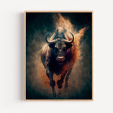 Poster Taureau - Puissance brute et allure sauvage