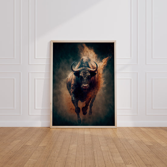 Poster Taureau - Puissance brute et allure sauvage — Vierge - living-room