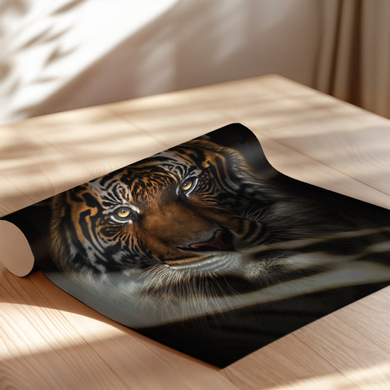 Poster Tigre sauvage - Regard félin entre puissance et grâce — Vierge - poster-enroullé