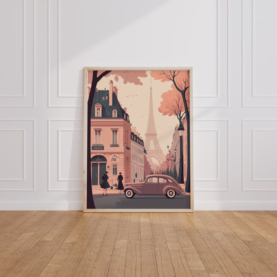Poster Tour Eiffel - Douceur rétro d'un Paris des années 50 — Vierge - living-room
