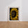 Poster Tournesol Op Art - Un soleil géométrique qui vibre — Vierge - living-room — passe-partout blanc