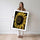 Poster Tournesol Op Art - Un soleil géométrique qui vibre — Vierge - poster-femme-debout — passe-partout blanc