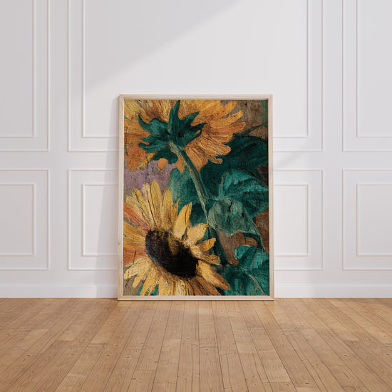 Poster Tournesols - Lumière dorée d'un été à la campagne — Vierge - living-room