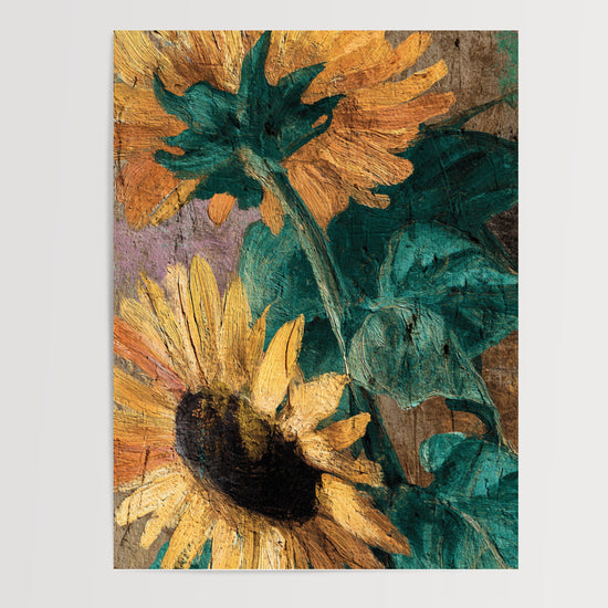 Poster Tournesols - Lumière dorée d'un été à la campagne — Vierge - poster-presentation-produit