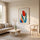 Poster Tulipe rouge - Graphisme floral et intensité colorée — Décor sur-mesure (IA) — passe-partout blanc