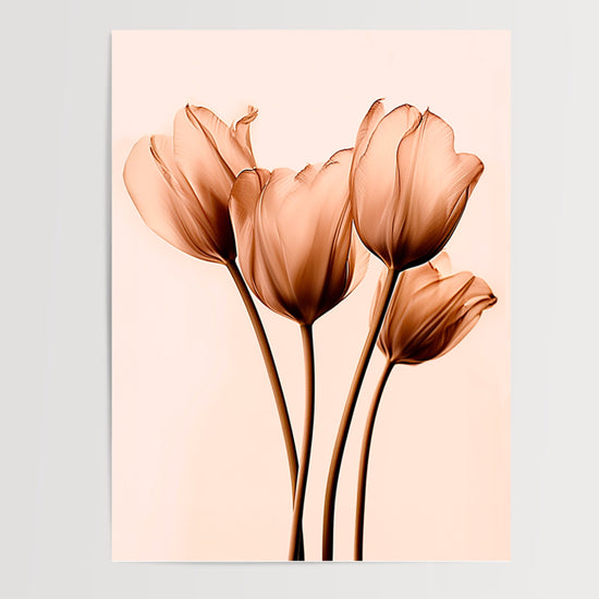 Poster Tulipes modernes - Douceur romantique en fleurs — Vierge - poster-presentation-produit