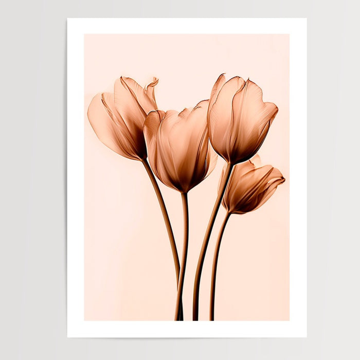 Poster Tulipes modernes - Douceur romantique en fleurs — Vierge - poster-presentation-produit — passe-partout blanc