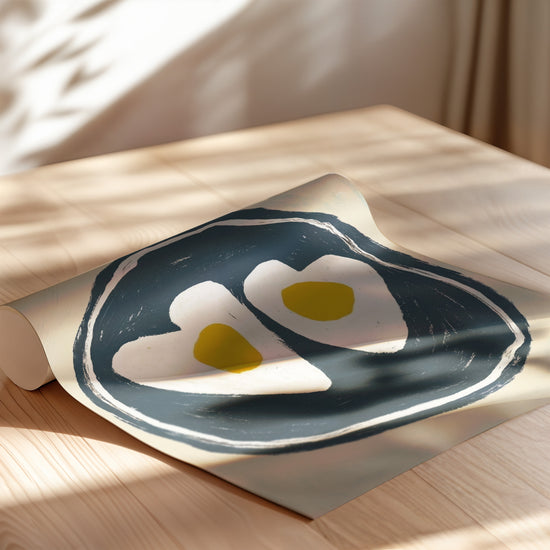 Poster Œufs au plat - Douceur gourmande d'un matin en cuisine — Vierge - poster-enroullé