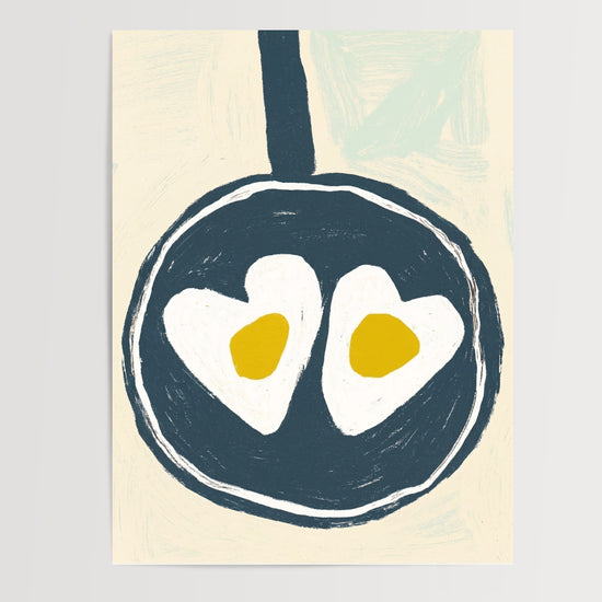 Poster Œufs au plat - Douceur gourmande d'un matin en cuisine — Vierge - poster-presentation-produit