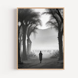 Poster Vallée de l'Omo - Aube africaine en noir et blanc