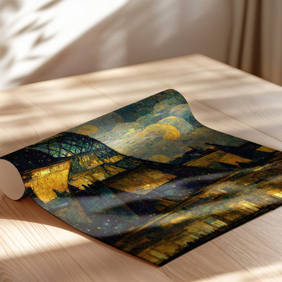 Poster Van Gogh - Le Louvre habité, lumineux comme une nuit étoilée — Vierge - poster-enroullé